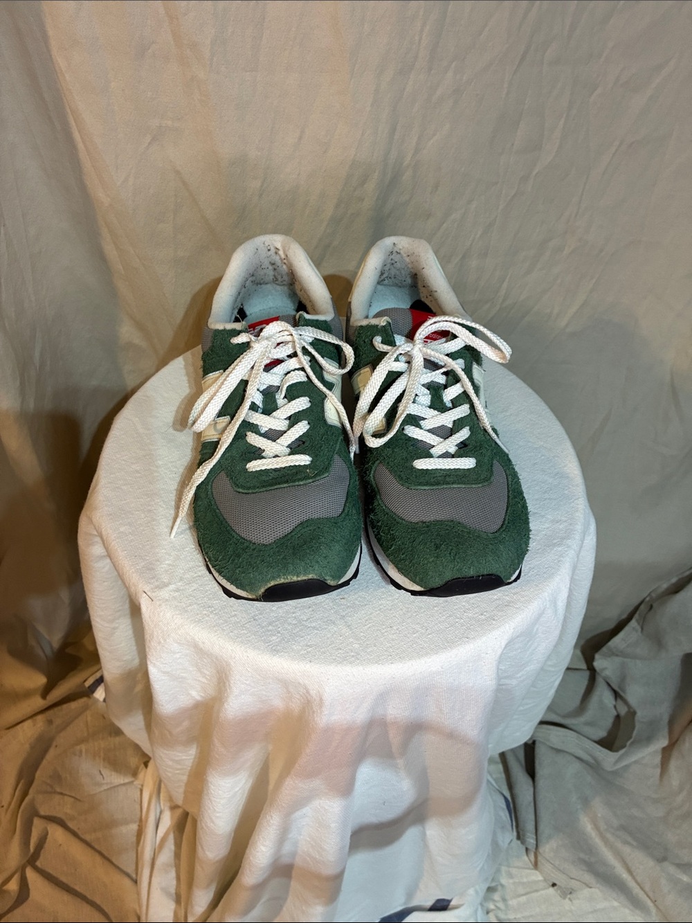 New Balance Green and Gray Men's Athletic Sneakers